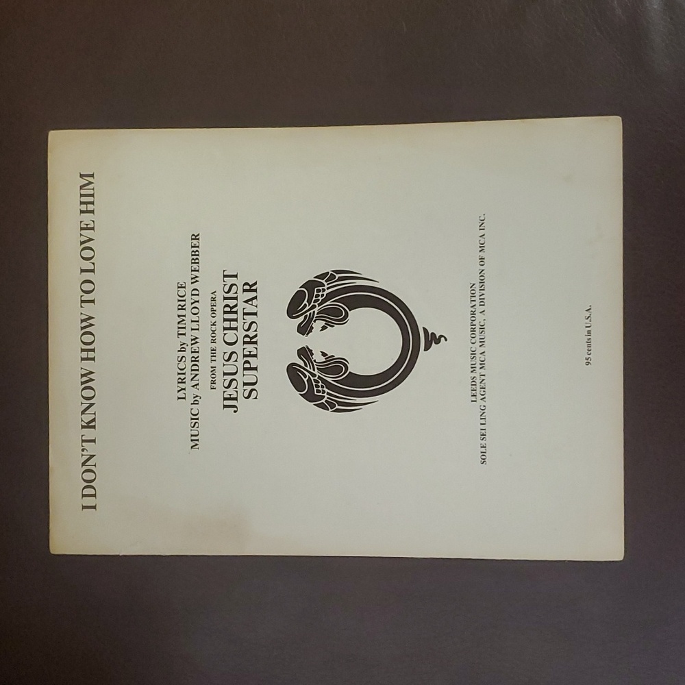 Vintage 1970 Jesus Christ Superstar sheet music